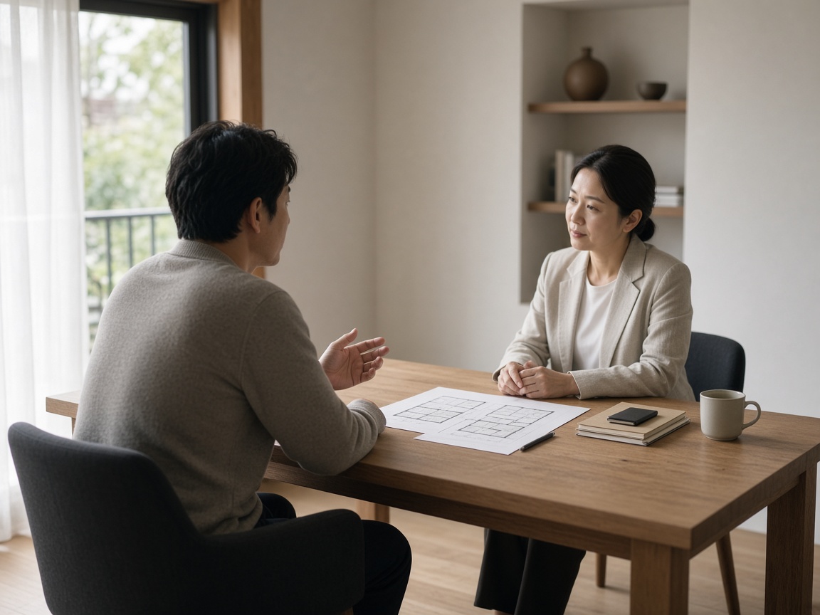 A consultation at a desk (AI-generated image)